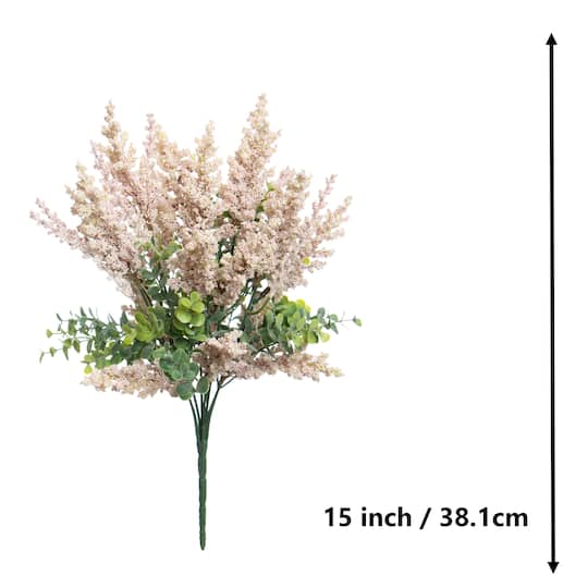 12 Pack: 15" Pink Heather & Eucalyptus Bush by Ashland®